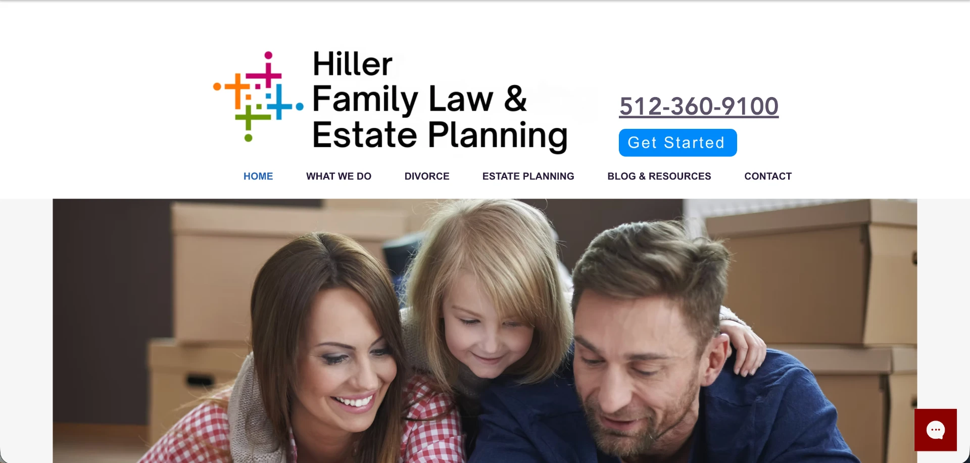 Website design preview for Hiller Law