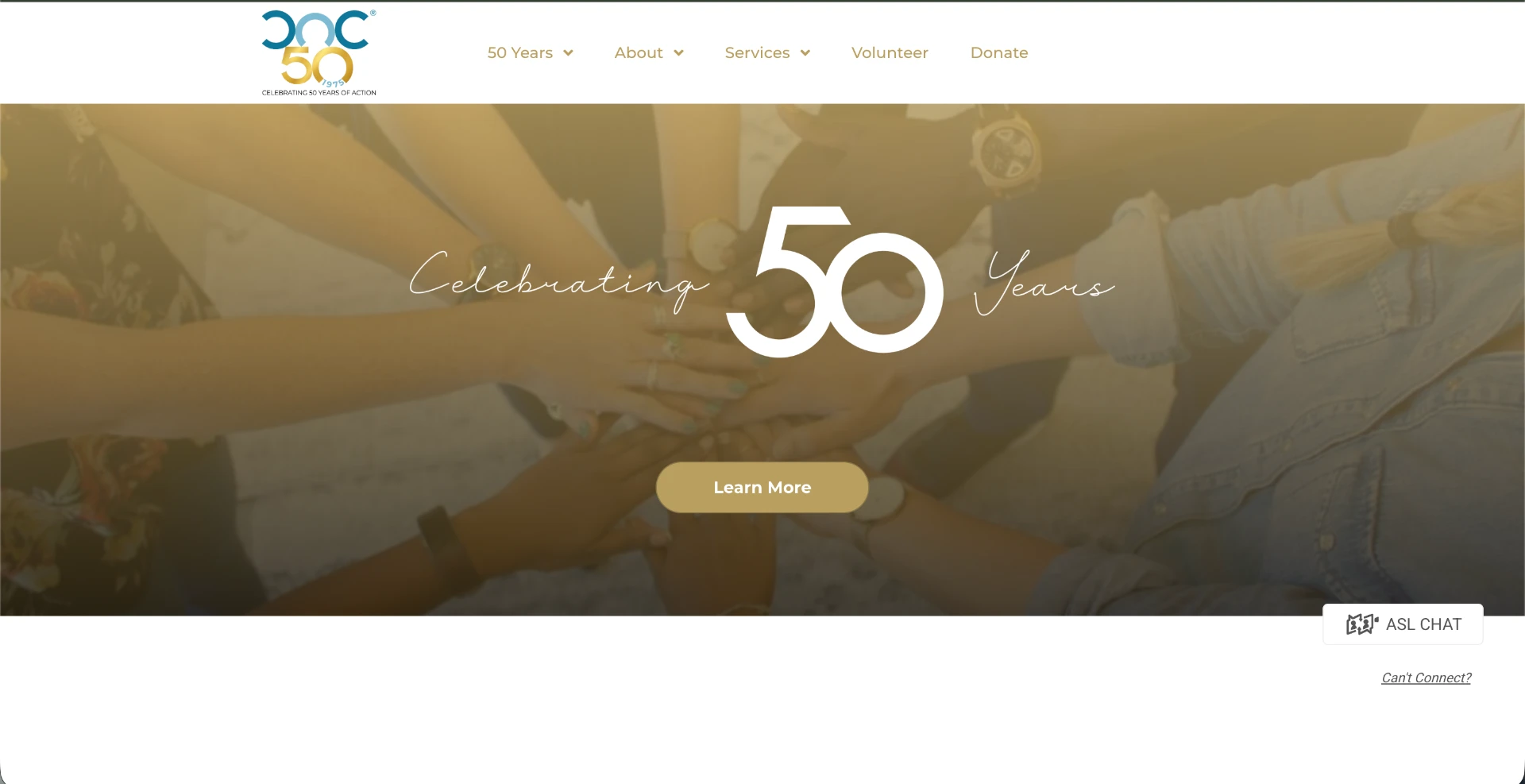 Website design preview for Deaf Action Center