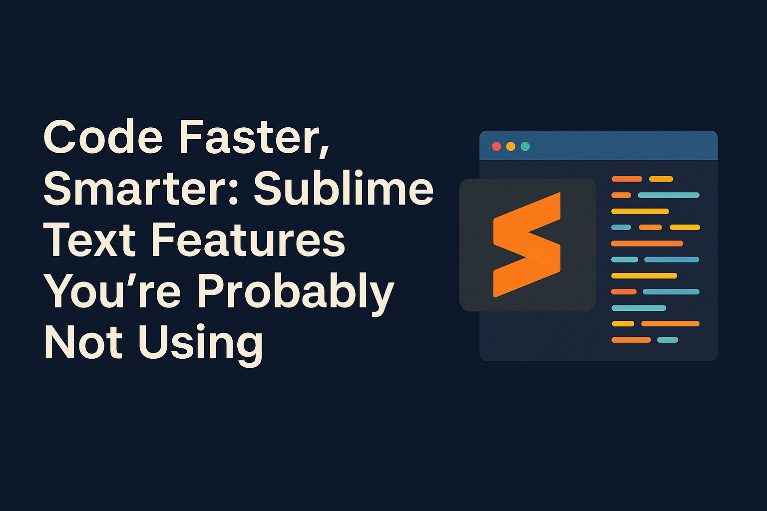 Code Faster, Smarter: Sublime Text Features You’re Probably Not Using
