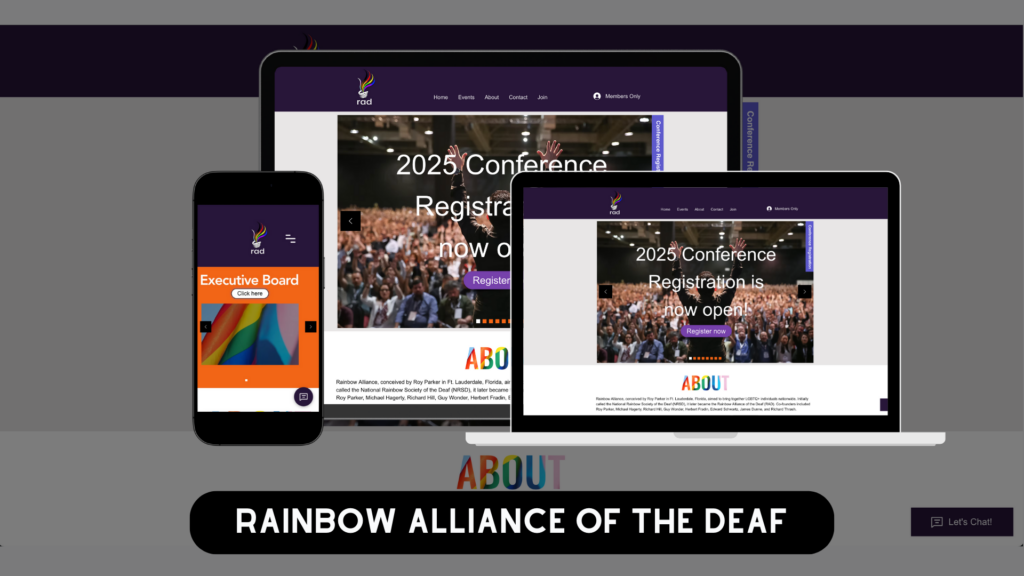 Image of Rainbow Alliance of the Deaf's website